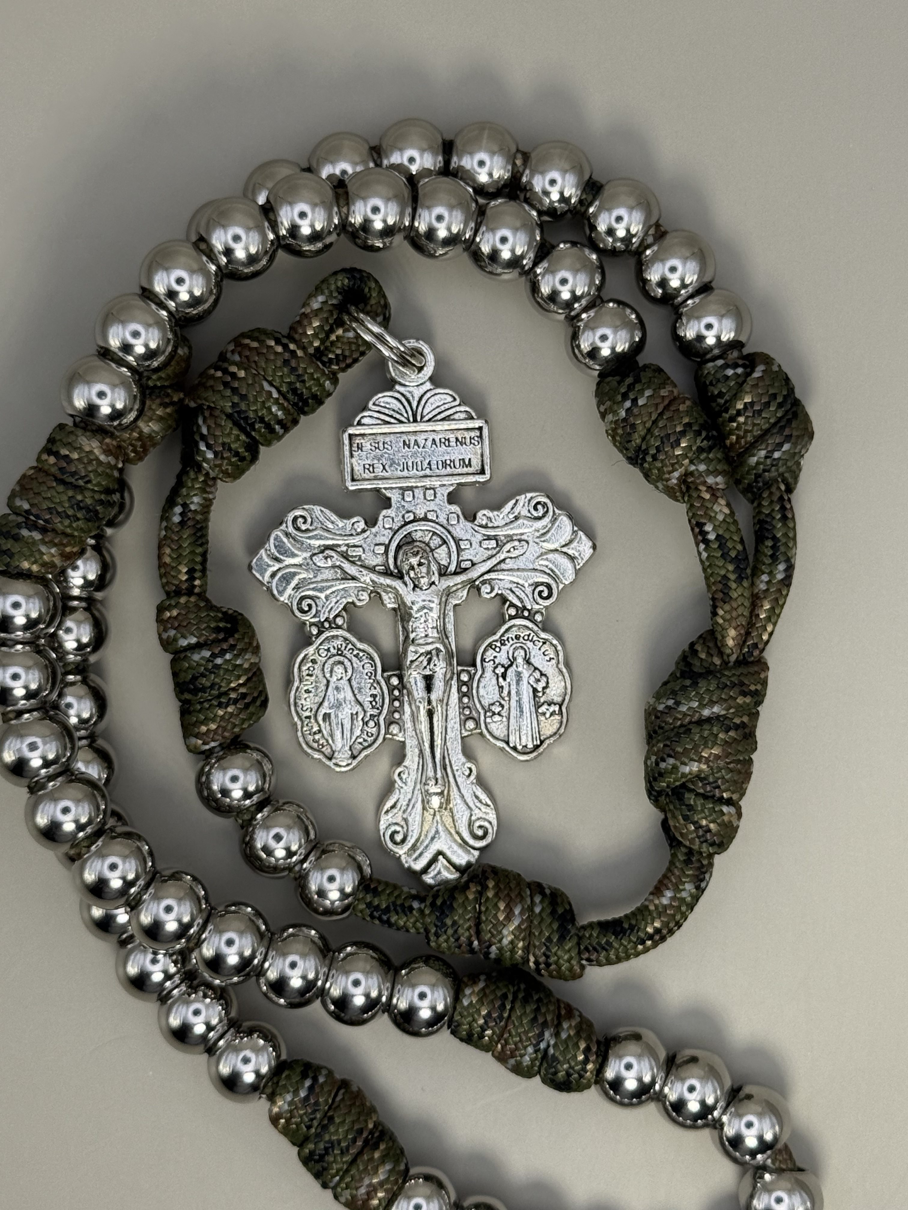 Trinity Woodland- Green, White, and Black